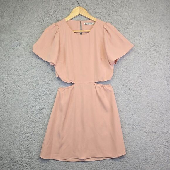 Abercrombie Fitch Dress Women's S Blush Pink Short Cut Out Coquette Romantic - Picture 13 of 16